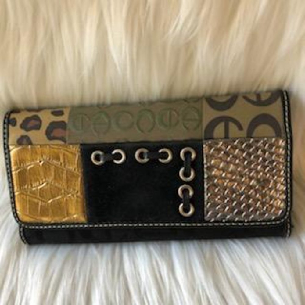 Patchwork Design Wallet - Picture 3 of 13